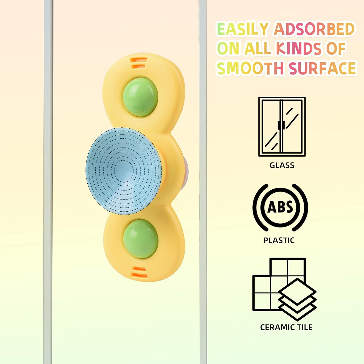 Suction Cup Spinner Toy for Baby, 3PCS Spinner Sensory Toys for Toddlers 1-3 Cartoon Baby Bath Toys 6 to 12 Months Kids Birthday Gift for Baby High Chair/Bathing/Dining Table/Travelling (Colorful) - Image 6